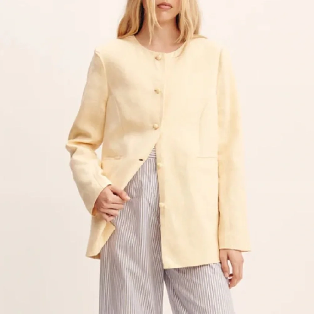 Posse Rio Linen Shift Jacket Dusty Citron Size Large